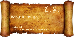 Banyik Helga névjegykártya